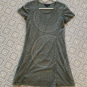 Elegant olive green mini dress